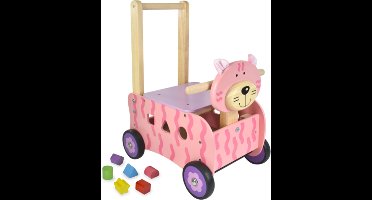 Loop/duwwagen - Kat - Roze