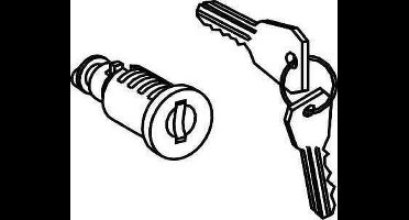 SE deursluiting v/kast/lessenaar KAEDRA Mini, handgreep sltl