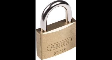 ABUS hangslot 60/50 | messing | gehard stalen beugel | beugel Ø 7,1 mm | met 2 sleutels
