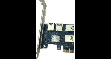 Mining Riser hub PCI-E 1x naar PCI-E 4x - 4 x interne USB bulk