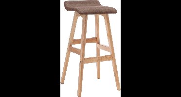 vidaXL - Barstoel - stof - taupe