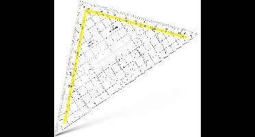 Aristo tekendriehoek - schaalverdeling 20cm - onbuigzaam - transparant - met greep - AR-1650/2