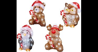 Lumineo - LED dier l17.2b17.8h23.5 cm kwt a4 kerst