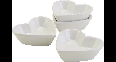 Creativ Company Porseleinen Schaaltje Hart 8 cm 12 stuks