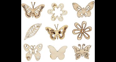 CC Houten Decoraties Summer 30 mm 45 stuks