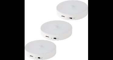 Lybardo - Kastverlichting - 3 opbouwspots - Oplaadbaar - 0.6W - 3000K - Bewegingssensor