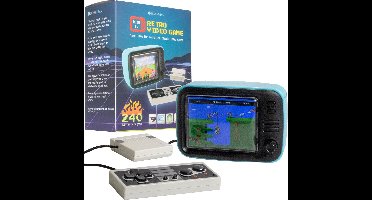Spelcomputer met TV - 240 Spellen - Arcade - Retro Game Console - Gaming Computer - Speelgoed Jongens / Meisjes - Blauw - Silvergear