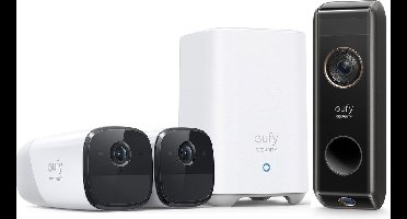 eufy Security - eufyCam 2 Pro set met 2 camera's + Video Doorbell Dual Camera S330 - Bundelvoordeel