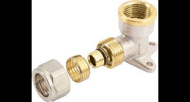 Bonfix - Alu-Knelfitting - Muurplaatkoppeling - bi. dr. x alu-knel - 3/4 x 20mm