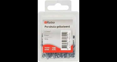 Pershuls geisoleerd 2,5mm² 8mm - 100st in doosje