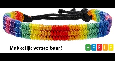 *** Heble® - Pride Armband - Regenboog - LGBTQ+ - One Size - Verstelbaar ***