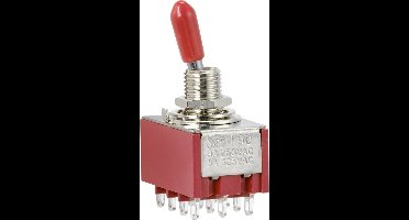 TRU COMPONENTS TC-9354012 Wipschakelaar 250 V/AC 3 A 4x aan/aan Continu 1 stuk(s)