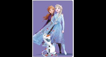 Frozen Fleece plaid Anna, Else en Olaf 100 x 140 cm