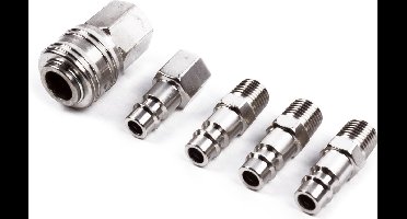 Luchtkoppeling-Set 1/4" - 5-delig