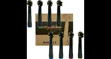 green-goose® Oral B Opzetborstels | 8 Stuks | Houtskool | Gemaakt van Duurzaam Materiaal