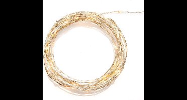 Konstsmide 6386-890 50L lichtsnoer extra warm wit, zilver metaaldraad, op trafo, voor binnen