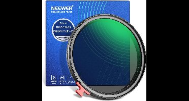 Neewer® - Variabel ND-filter met True Color - 1-5 Stops - Multi-gecoate HD optische glazen - Aluminium frame - Water-, kras- en vingerafdrukbestendig - Inclusief Putter