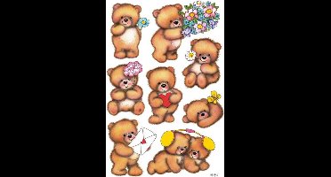 Etiket herma 3578 beren met bloemen | 10 stuks