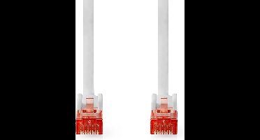Nedis CAT6 Netwerkkabel - RJ45 Male - RJ45 Male - U/UTP - 2.00 m - Rond - PVC - Wit - Label