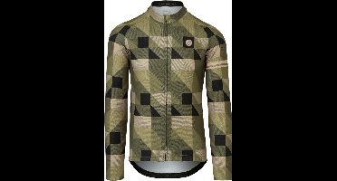 AGU Triangle Stripe Fietsshirt Lange Mouwen Essential Heren - Green - S