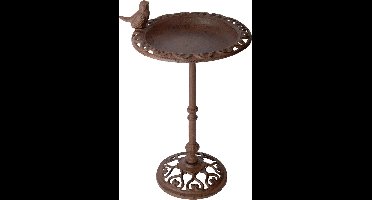Best for Birds Vogelbad/voederschaal - op hoge voet - gietijzer - 38 x 22 cm