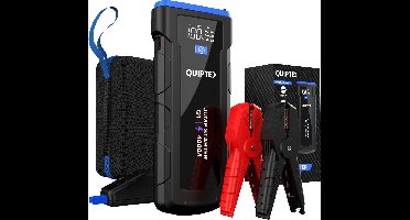 Quipted Q1 Krachtige 12V Jumpstarter 4000A/24.000 mAh – Startkabels met Powerbank - Starthulp Voor Auto’s Met LED- en SOS Noodlicht
