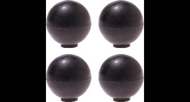 Protect-it Deurstopper/deurbuffer Golf - 4x - D35mm - rubber - zwart