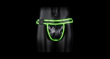 Shots - Ouch! Jockstrap met Gesp - L/XL neon green/black L/XL