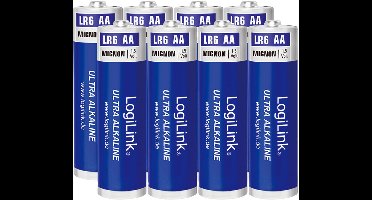 LogiLink - Ultra Power AA alkaline batterijen, 1.5V, 8 stuks