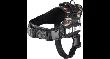 Flaminog - Hondentuig Best Buddy Pluto Jungle - Kaki - 80 - 100 cm x 50 mm - camouflage - camo groen