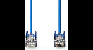CAT5e Netwerkkabel - SF/UTP - RJ45 Male - RJ45 Male - 3.00 m - Rond - PVC - Blauw - Label