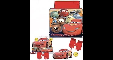 Disney Cars Set - Nekwarmer + Handschoenen - Rood - One Size - ± 3-6 jaar