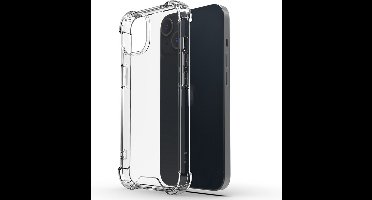 Transparant iPhone 15 TPU-Hoesje met Schokabsorberende Hoeken en Heldere Achterkant