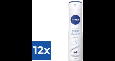 Nivea Deodorant Pure Invisible - 150 ml - Voordeelverpakking 12 stuks