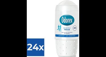 Odorex Deodorant Roller Marine Fresh 50 ml - Voordeelverpakking 24 stuks