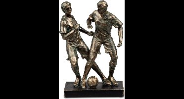 Voetballen - Mannen - Actie - Beeld - Bronz - 24x15cm