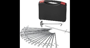 ProPlus Rotspennen set - metaal - aangelaste dwarspen - 23 cm - inclusief koffer - 20 stuks