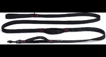 Beeztees Parinca Premium - Hondenriem - Nylon - Zwart - 300 cm x 25 mm