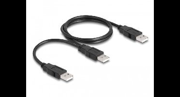 DeLOCK 80000 USB-kabel 0,7 m USB 2.0 USB A 2 x USB A Zwart