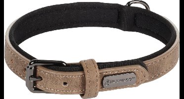 Flamingo Delu Met Neopreen - Halsband Honden - Halsband Delu Bruin S 29-35cm 15mm - 1st - 123510 - 1st