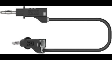Electro PJP 2110-CD1-25N Meetsnoer [Bananenstekker - Bananenstekker] 25 cm Zwart 1 stuk(s)