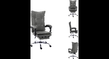 vidaXL - Kantoorstoel - kunstleer - antraciet