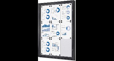 Vergrendelbaar Notitiebord Indoor 9x A4 Antraciet - Syna SCS9XA4C7016JS - Horeca & Professioneel