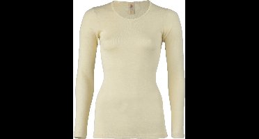 Dames Shirt Merino Wol - Lange Mouw - Longsleeve - Engel Natur - IVN Best Gecertificeerd - Gebroken Wit - 46/48 Extra Large