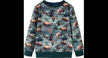 vidaXL - Kindertrui - 104 - donkergroen