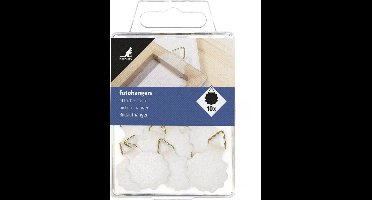 Kangaro fotohanger - 30mm - wit - rond - 10 stuks - K-26401