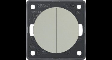 Berker integro seriële drukknop 2 N/O-contact met gemeenschappelijke ingangsklem chroom mat gegalvaniseerd