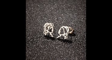 Gading® dames meisje RVS oorknoppen- Het meisje met de parel-8mm-12mm-ziver