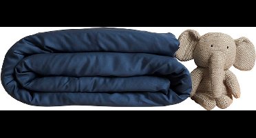 Coco & Cici - Tencel Sateen Dekbedovertrek 100 x 135 cm - 1 Persoons Beddengoed - Kinderbeddengoed - Lyocell - Hypoallergeen & Extra Zacht - Blauw