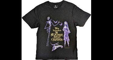 Disney The Nightmare Before Christmas - Purple Characters Heren T-shirt - L - Zwart